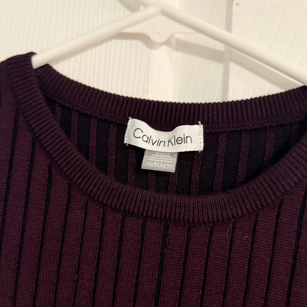 Calvin Klein Dark Plum Sweater Vest - Picture 4 of 7